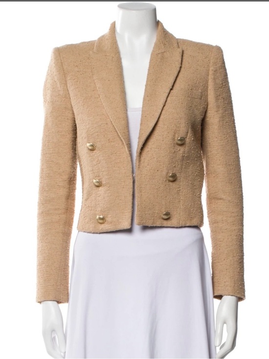 L'AGENCE Jackets & Blazers - L'AGENCE Inez Tan Cropped Tailored Blazer Jacket Size 0